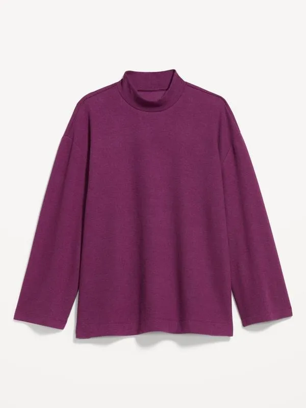 Women's Cozy Mock-Neck Tunic Sweater