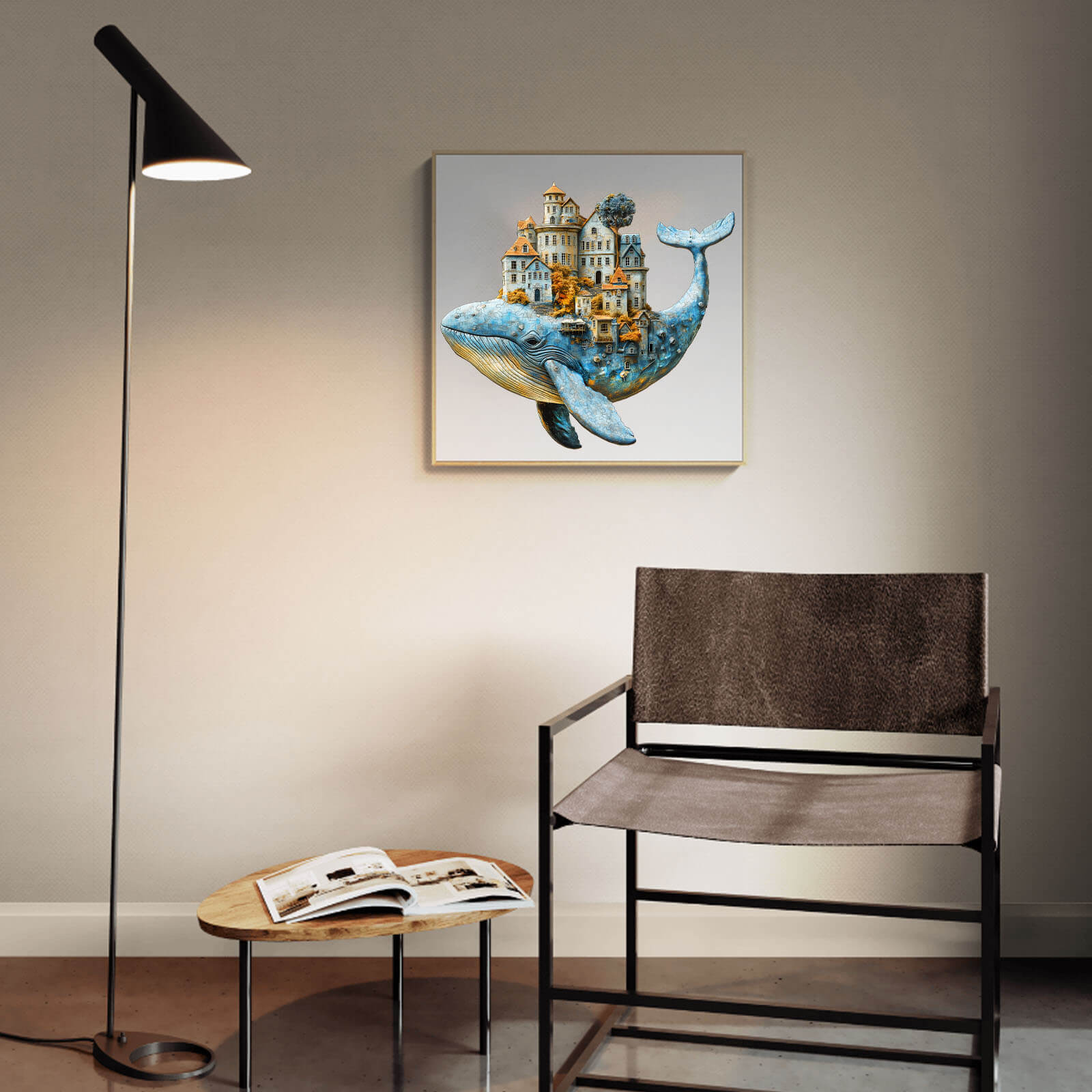 3D Whale City Wooden Jigsaw Puzzle