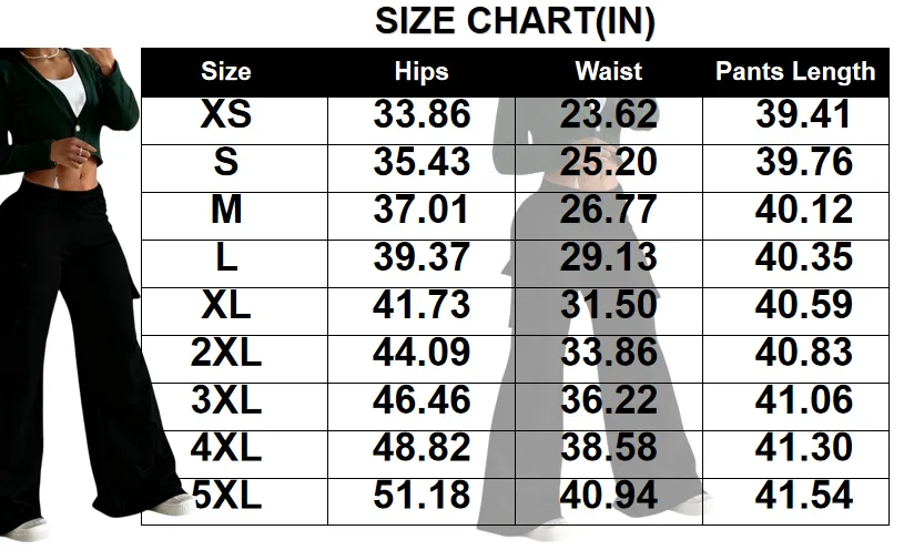 Women's Solid Color Flap Pocket Pants