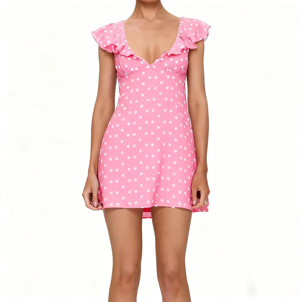 Women's Summer Classic Polka Dot Print Short-Sleeve Dress
