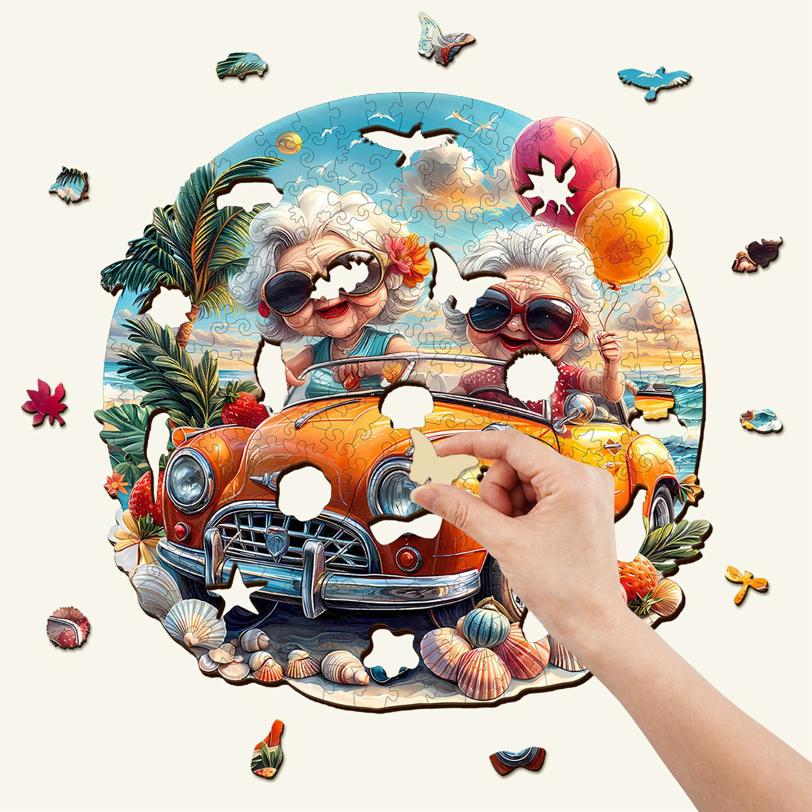 Happy grandma Wooden Jigsaw Puzzle