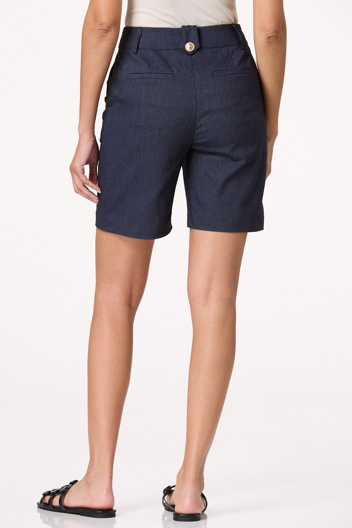 Sailor Button Denim Shorts