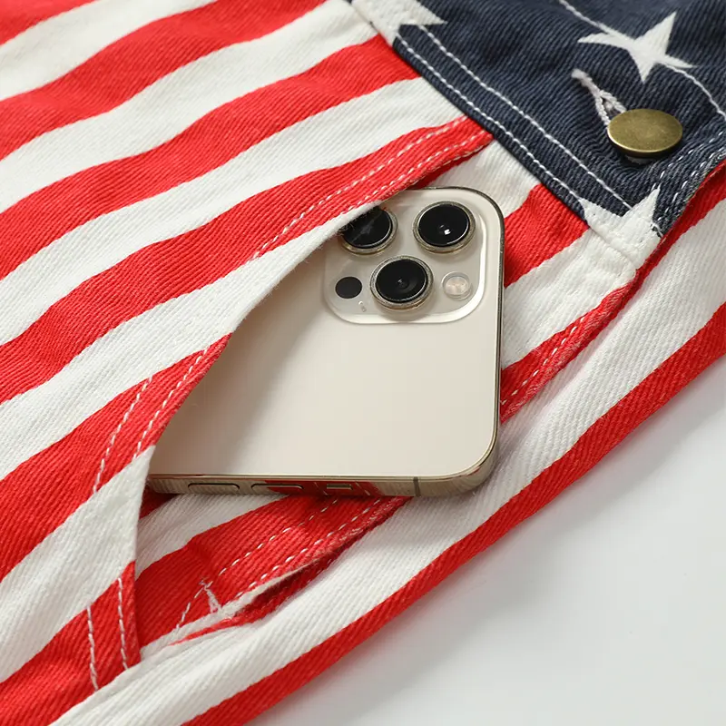 250th Anniversary Shorts 4th of July American Flag Overalls