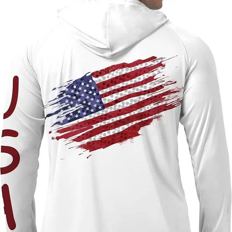 Men's UPF 50+ Sun Protection Hoodie Shirt Long Sleeve SPF Fishing Outdoor UV Hiking Lightweight Shirts