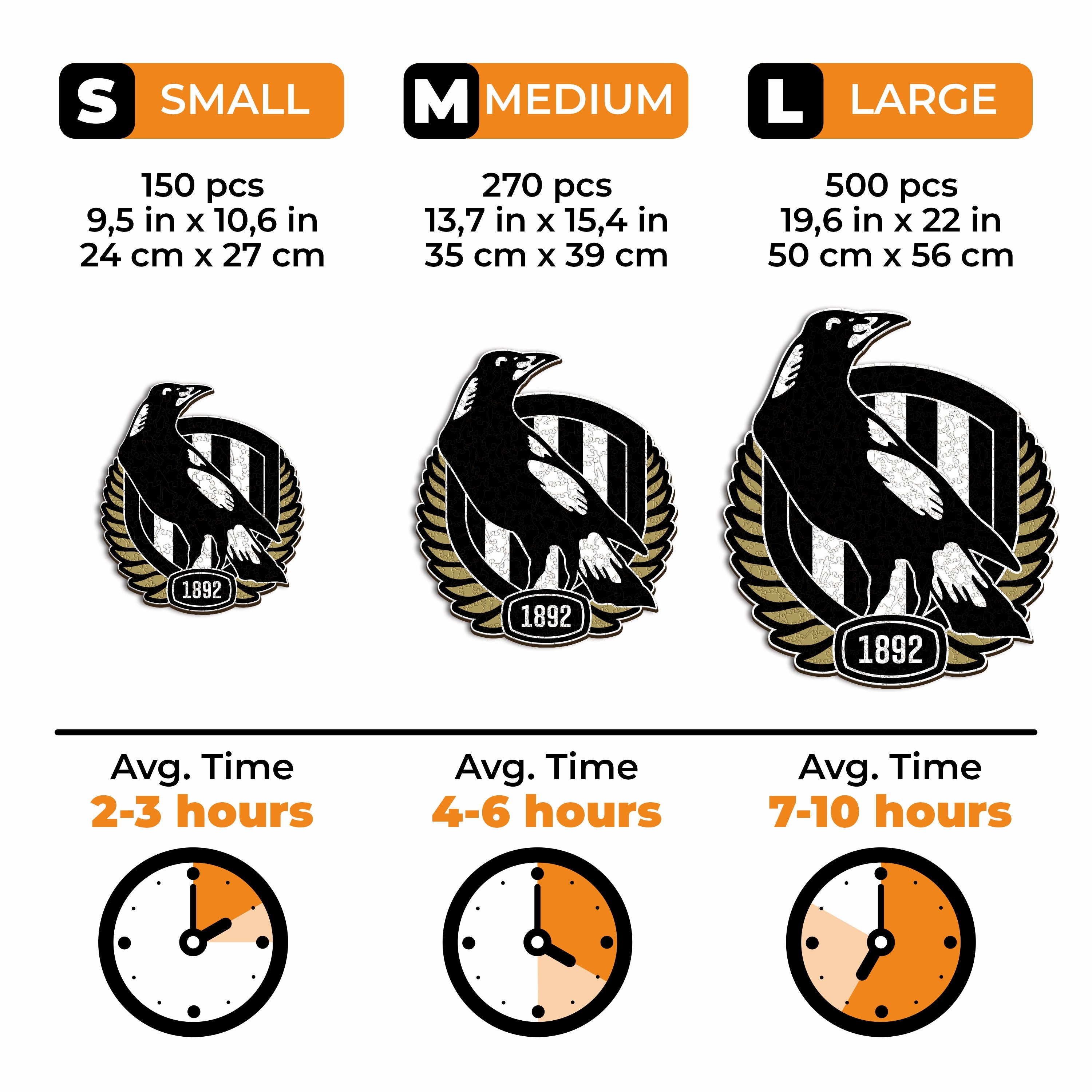 Collingwood FC Logo - Wooden Puzzle