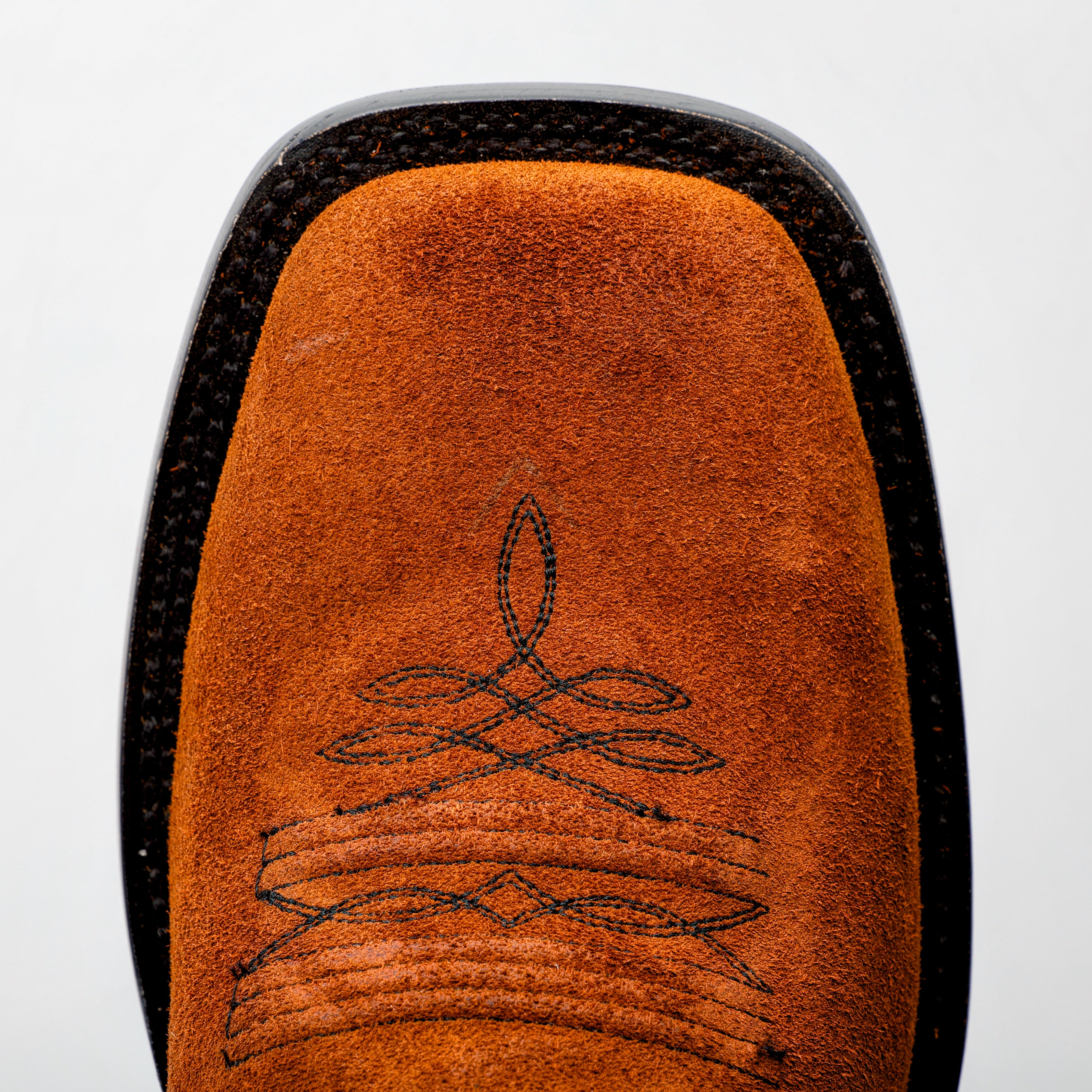 Cognac Rough-Out Boots - Square Toe