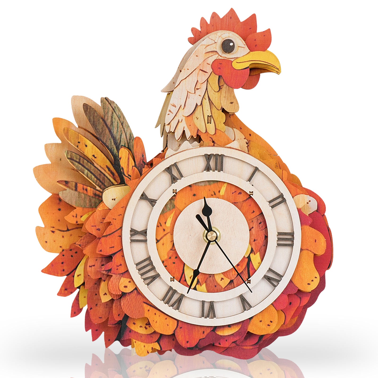 Cluck & Tick Hen Egg  – DIY Wooden Clock, 3D Puzzle Craft Kit