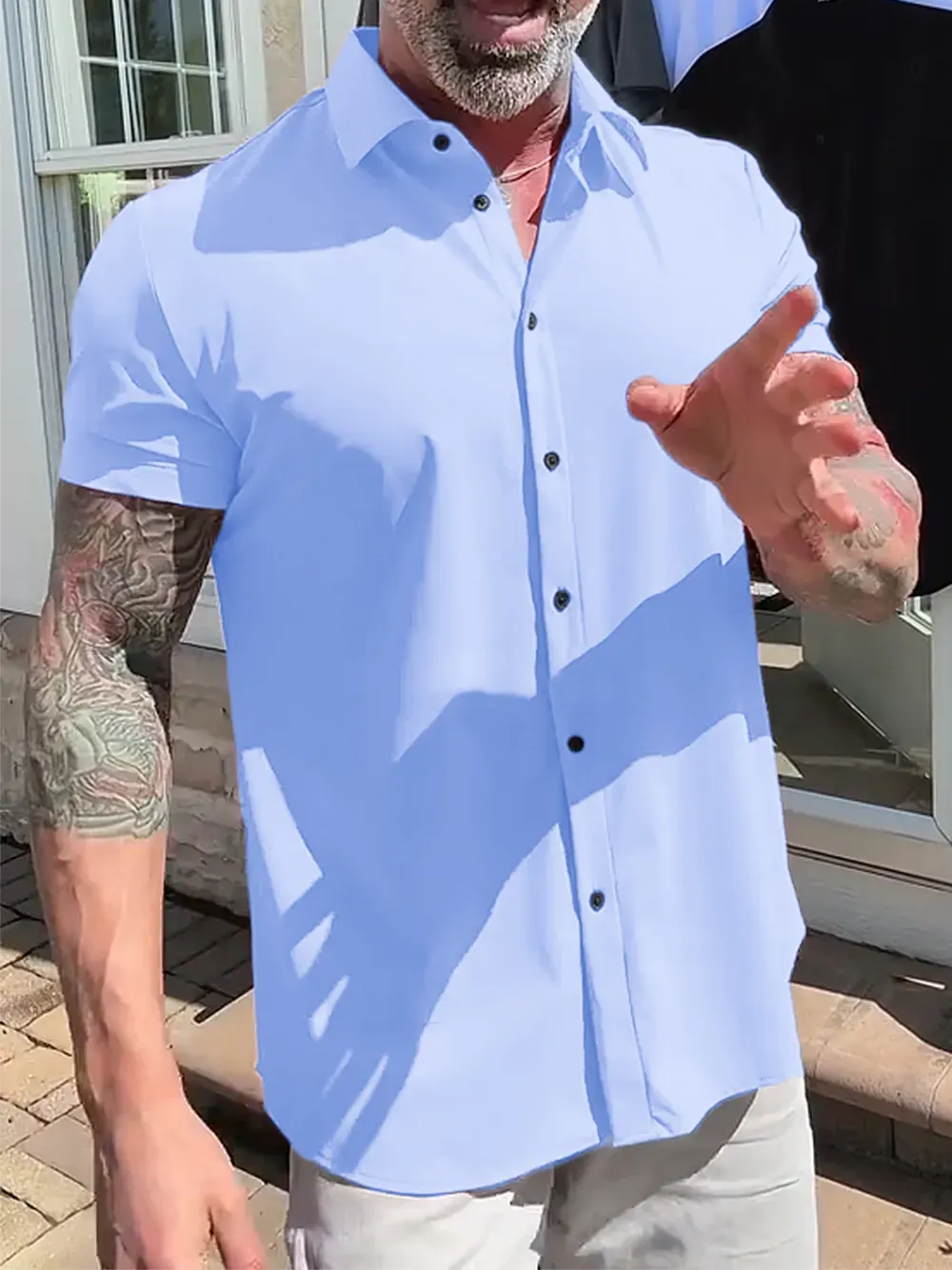 Men'S Solid Color Casual Polo Shirt