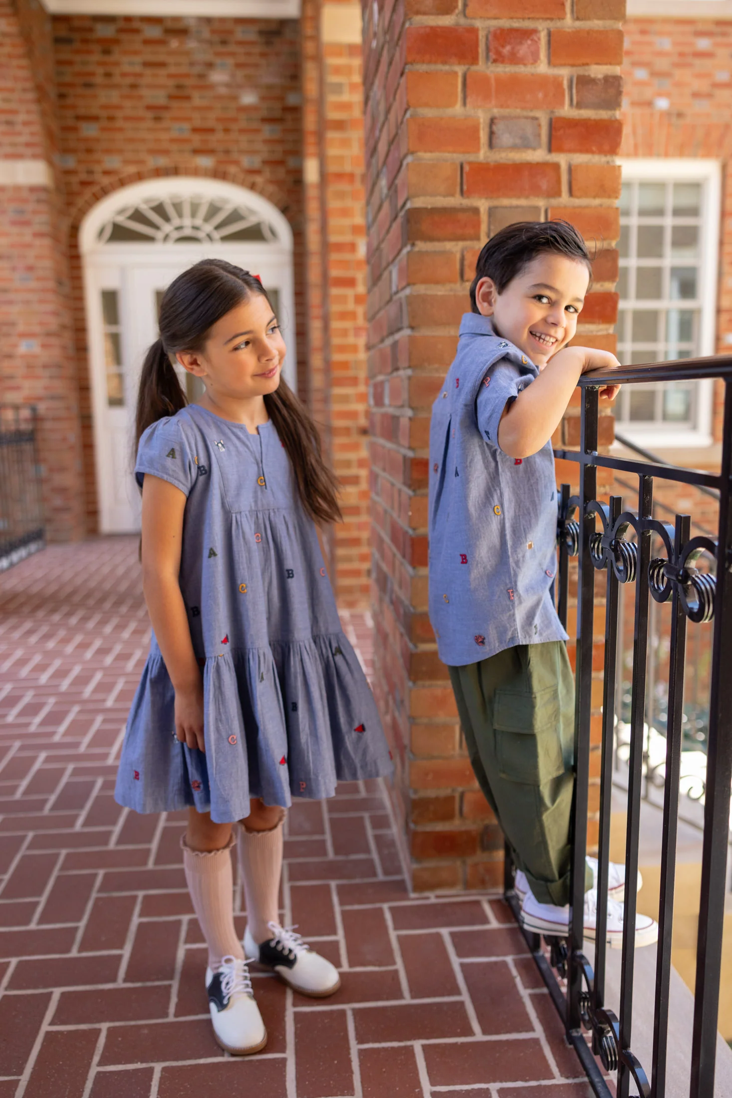 Girl's Adele Dress Varsity Embroidery