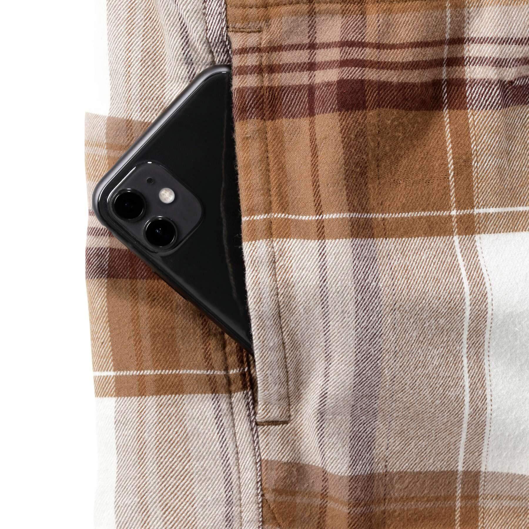 CHT Flannel Sherpa-Lined Relaxed Fit Shirt Jacket 105938