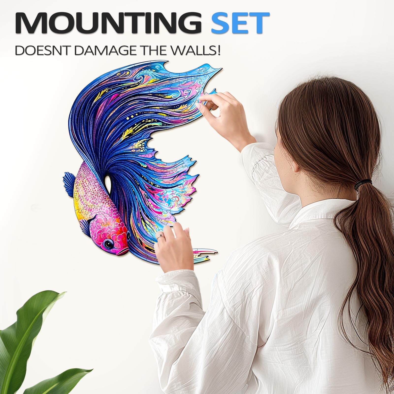 Half Moon Betta Wooden Jigsaw Puzzle