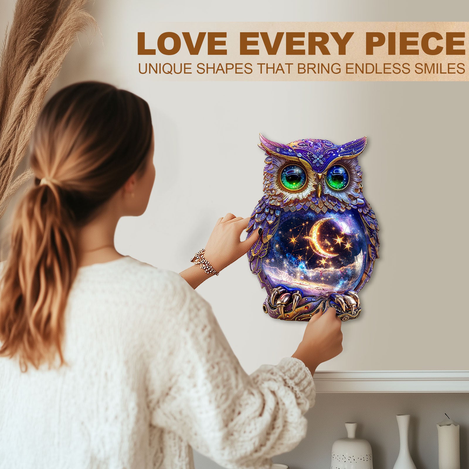 Moonlit Owl Wooden Jigsaw Puzzle