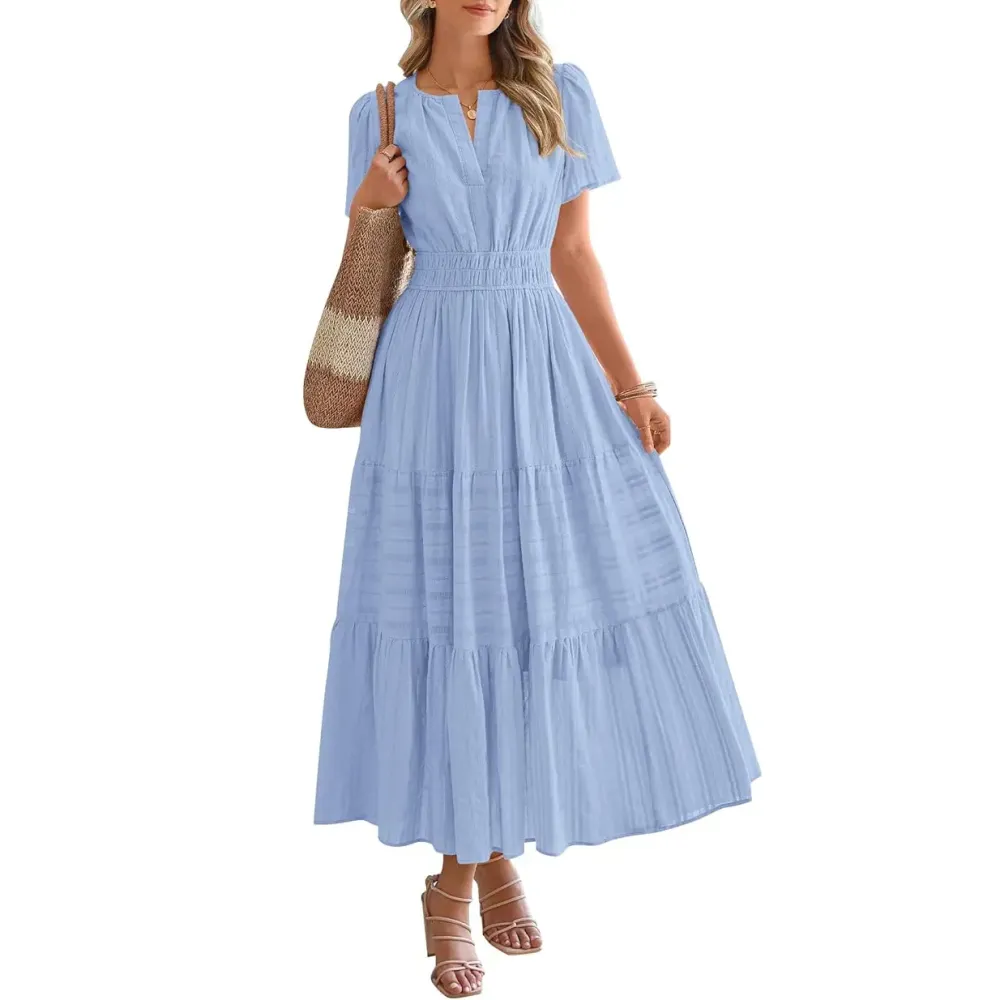 Women's 2026 Summer Casual Long Dress with Pockets