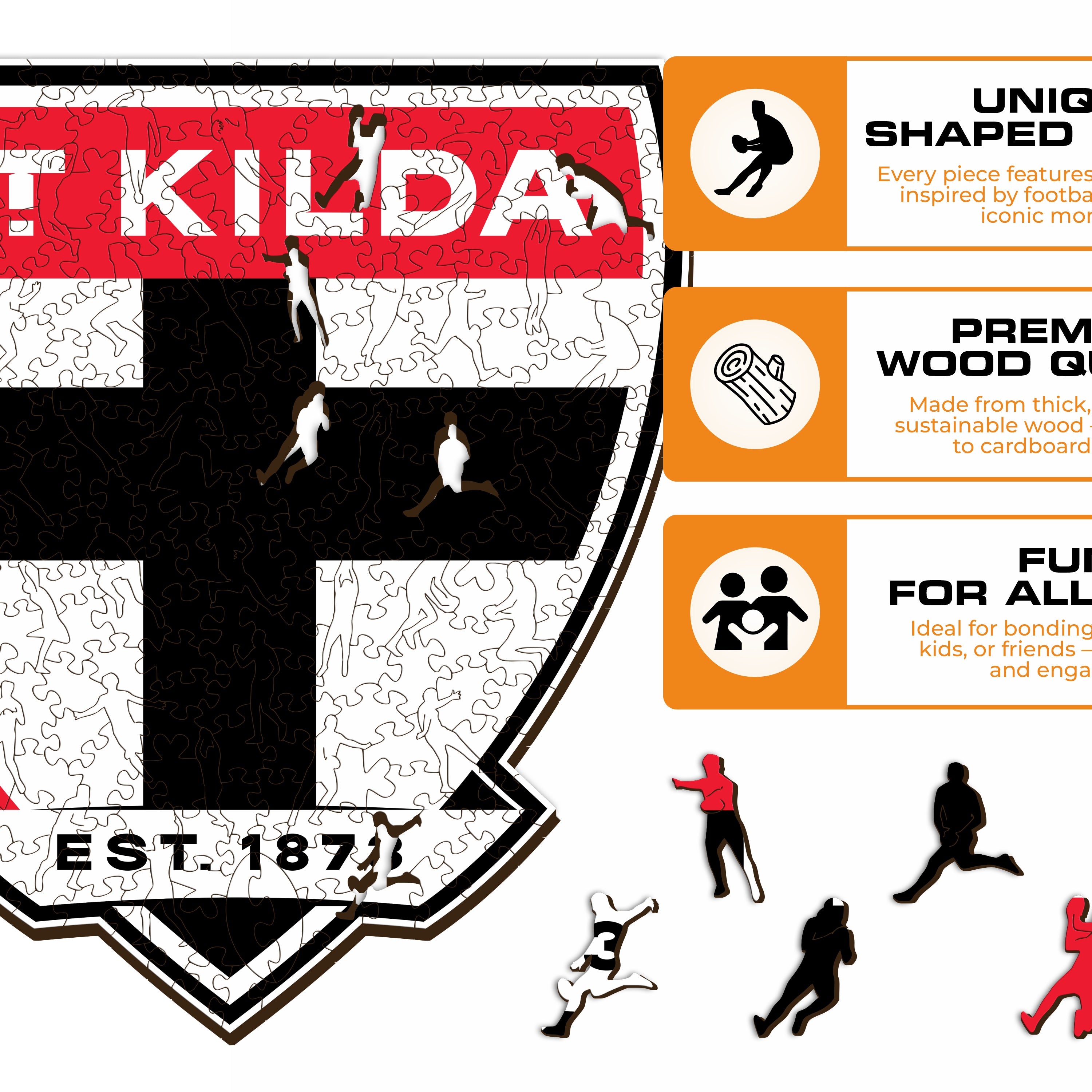 St Kilda FC Logo - Wooden Puzzle