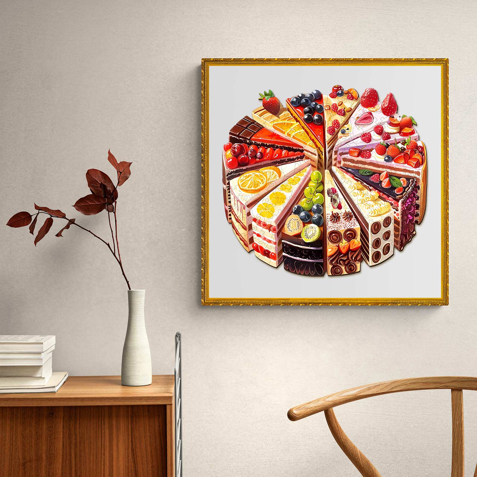 Delicious Cake Wooden Jigsaw Puzzle