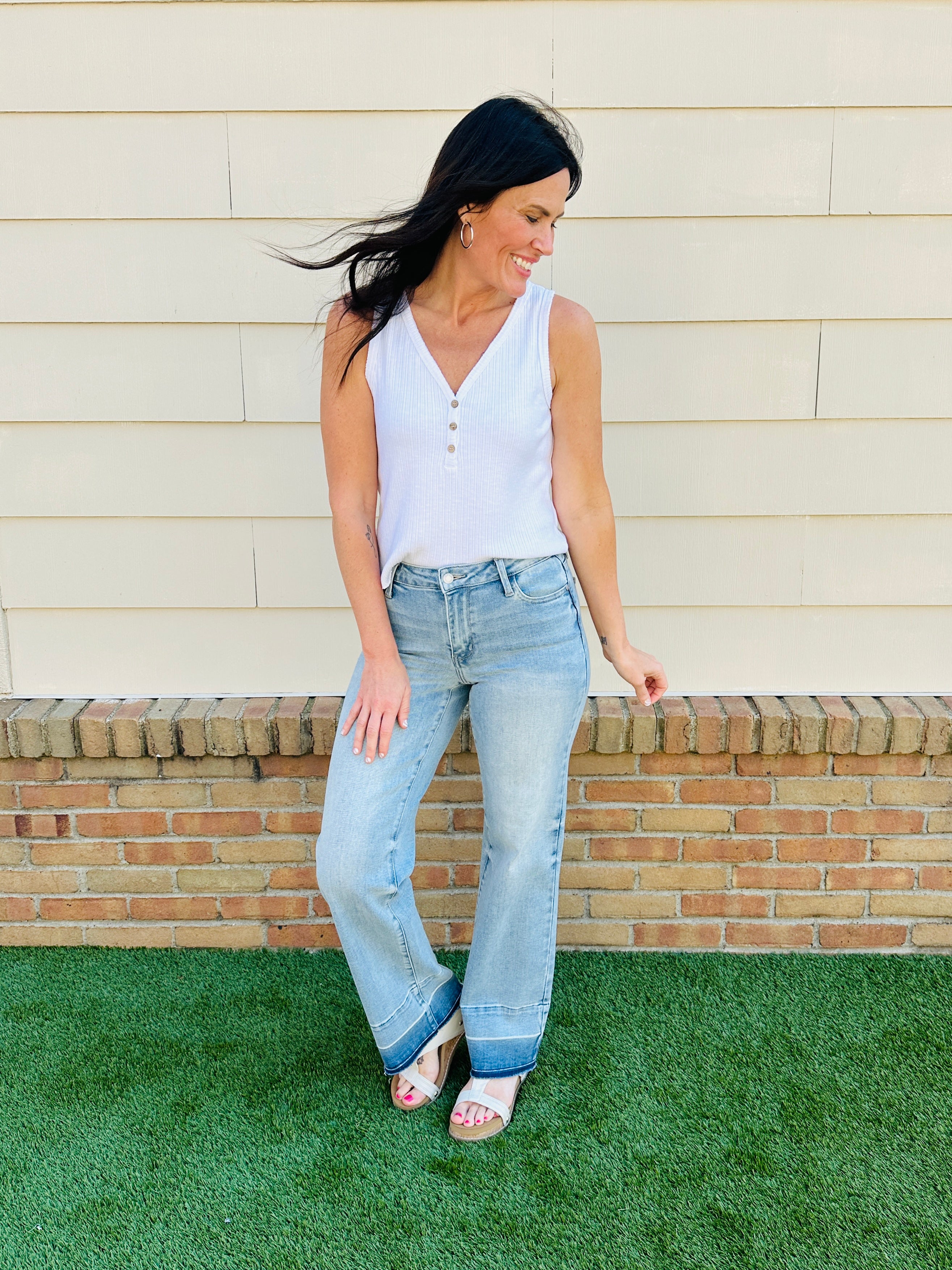 Judy Blue Release Your Inhibitions Wide Leg Jeans