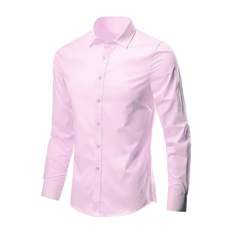 Men'S White Shirt Long Sleeves Free Ironing Business Formal Slim Fit Korean Style Professional Work Men'S White Casual Suit Shirt