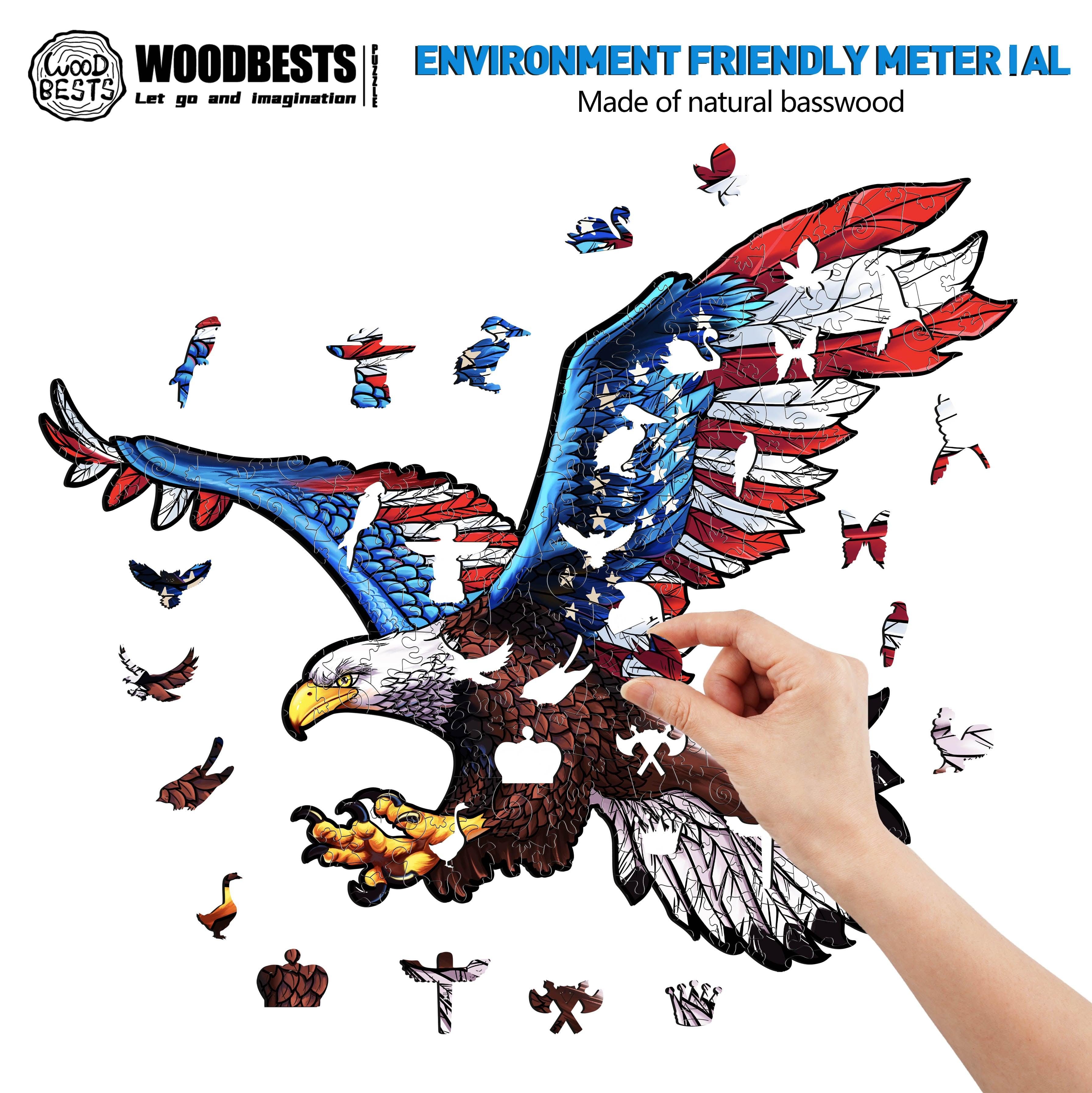 Free Eagle Wooden Jigsaw Puzzle