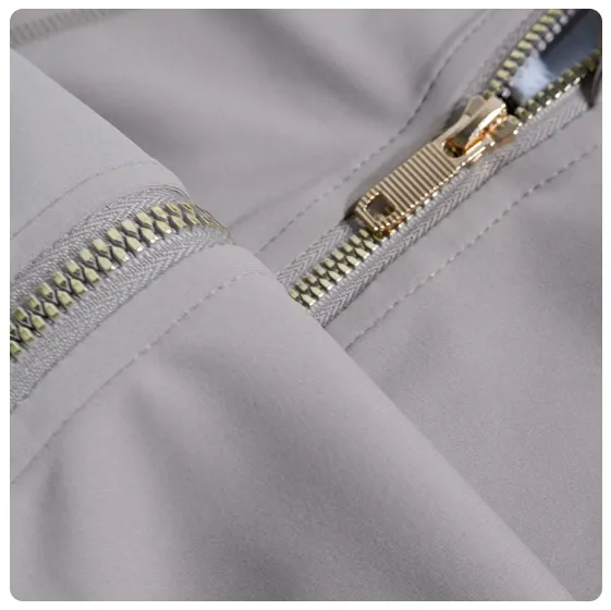 Women's Yoga Suit Gold Zipper Stand Up Collar Slimming Fitness Jacket