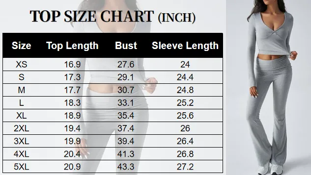 Elegant Casual V-Neck Long Sleeve Basic Two-Piece Outfit Set