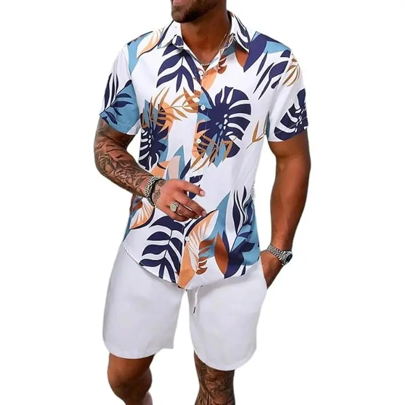 Men's Tropical Print 2-Piece Set