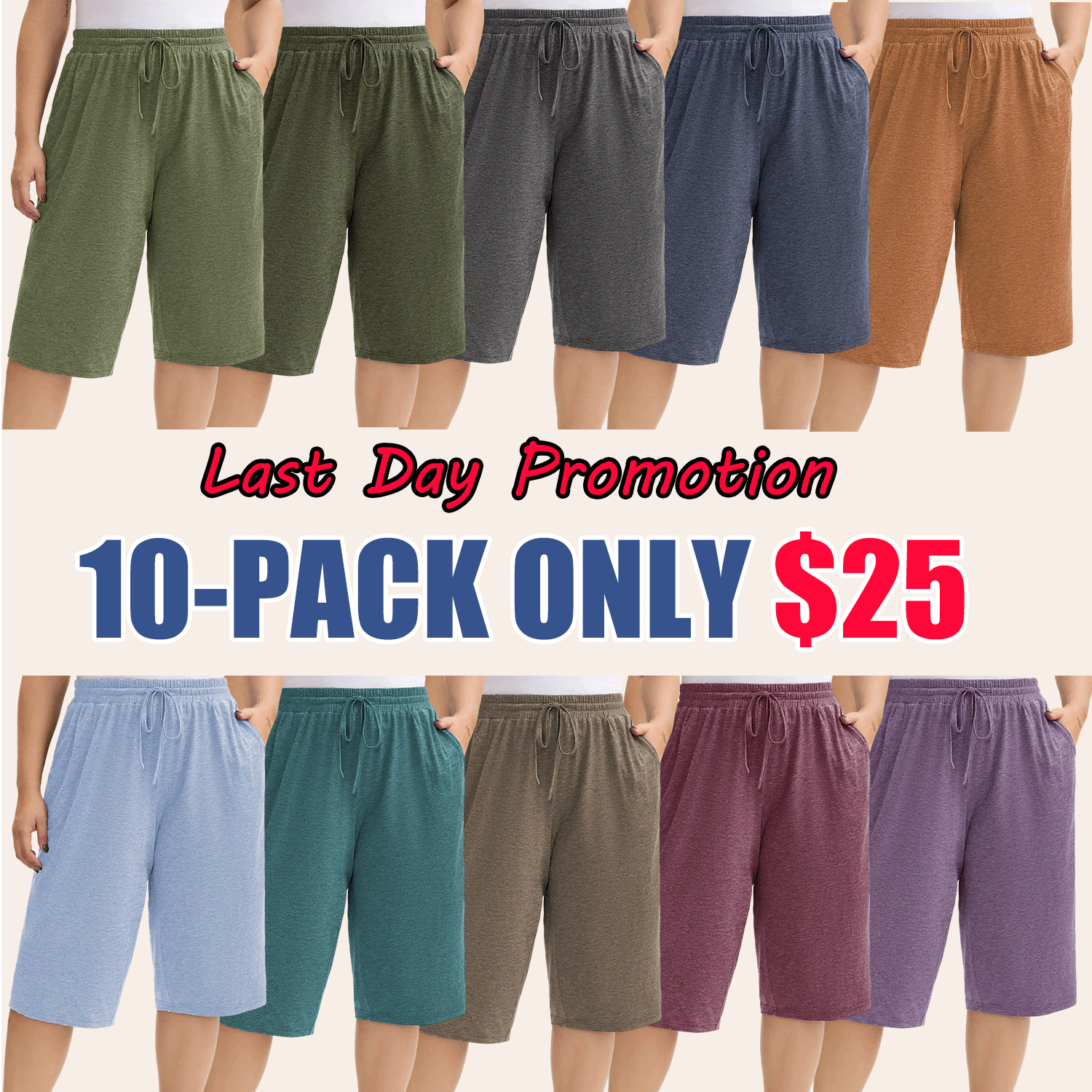 👖Women’s Relaxed Wide-Leg Capri Lounge Pants with Drawstring Pockets