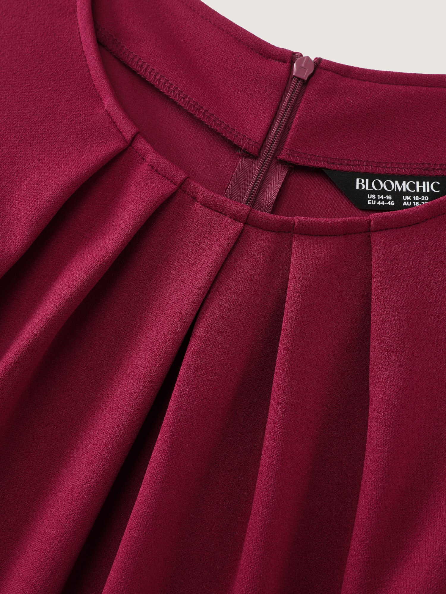 Pleated Neckline Stretchy Waist Jumpsuit