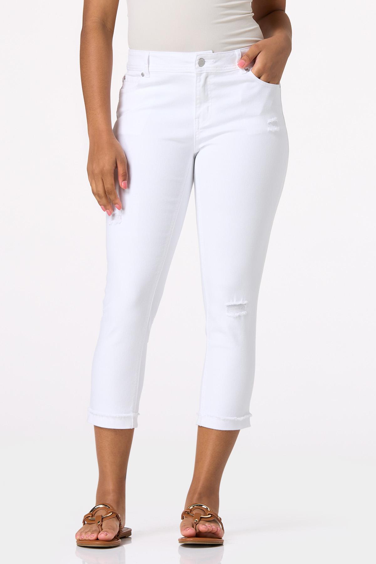 Curvy Distressed Girlfriend Jeans