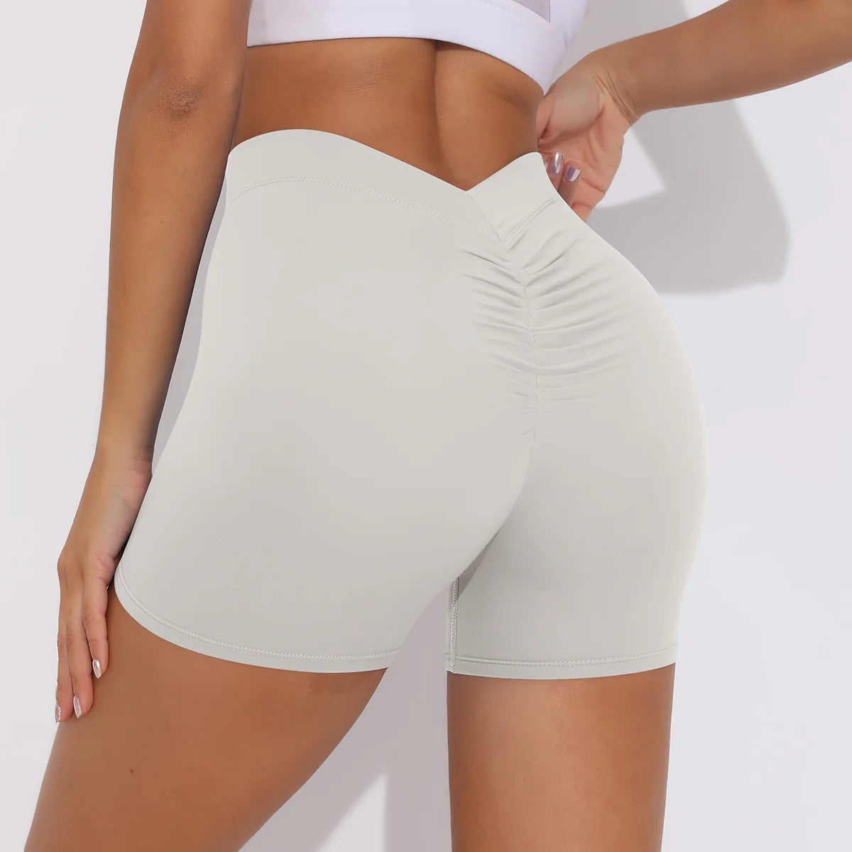 V-back Ruched Shorts