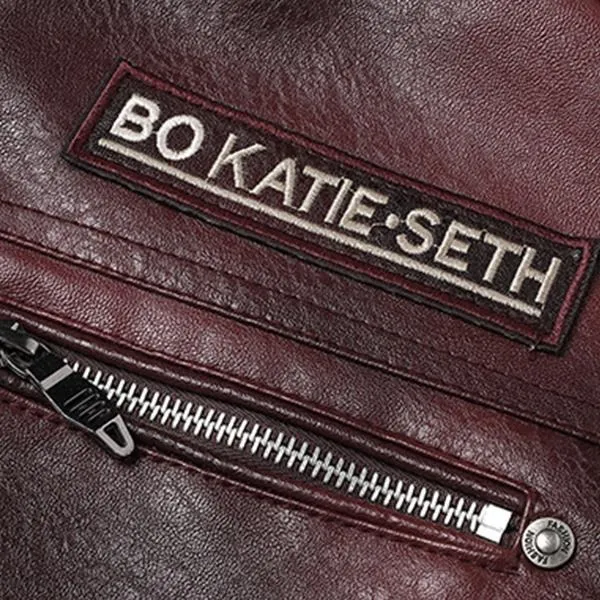 Men's Wine Red PU Leather Motorcycle Jacket - Quilted Details, Multiple Zippers