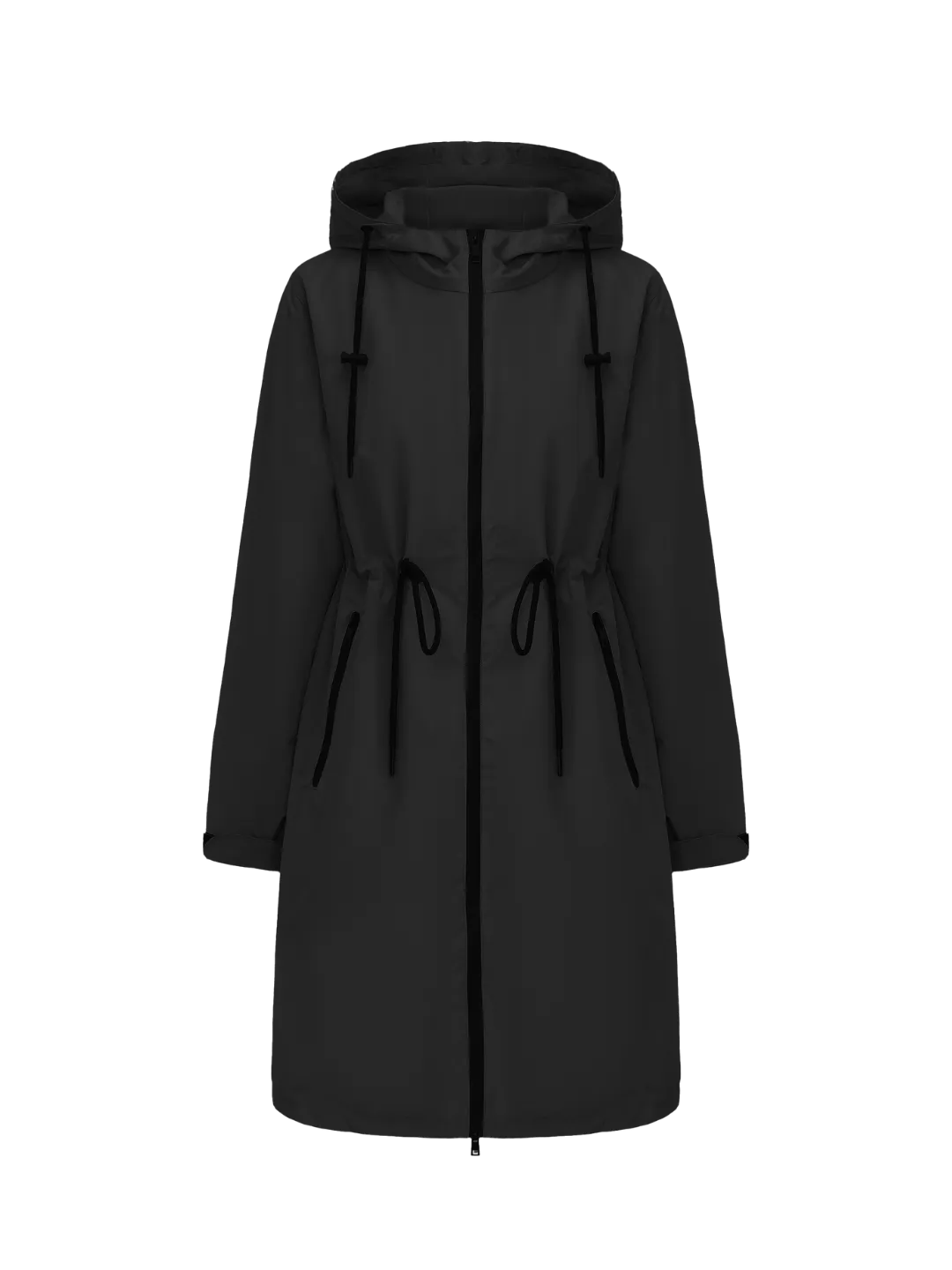 Long Line Waterproof Raincoat With Warmer brushed lining