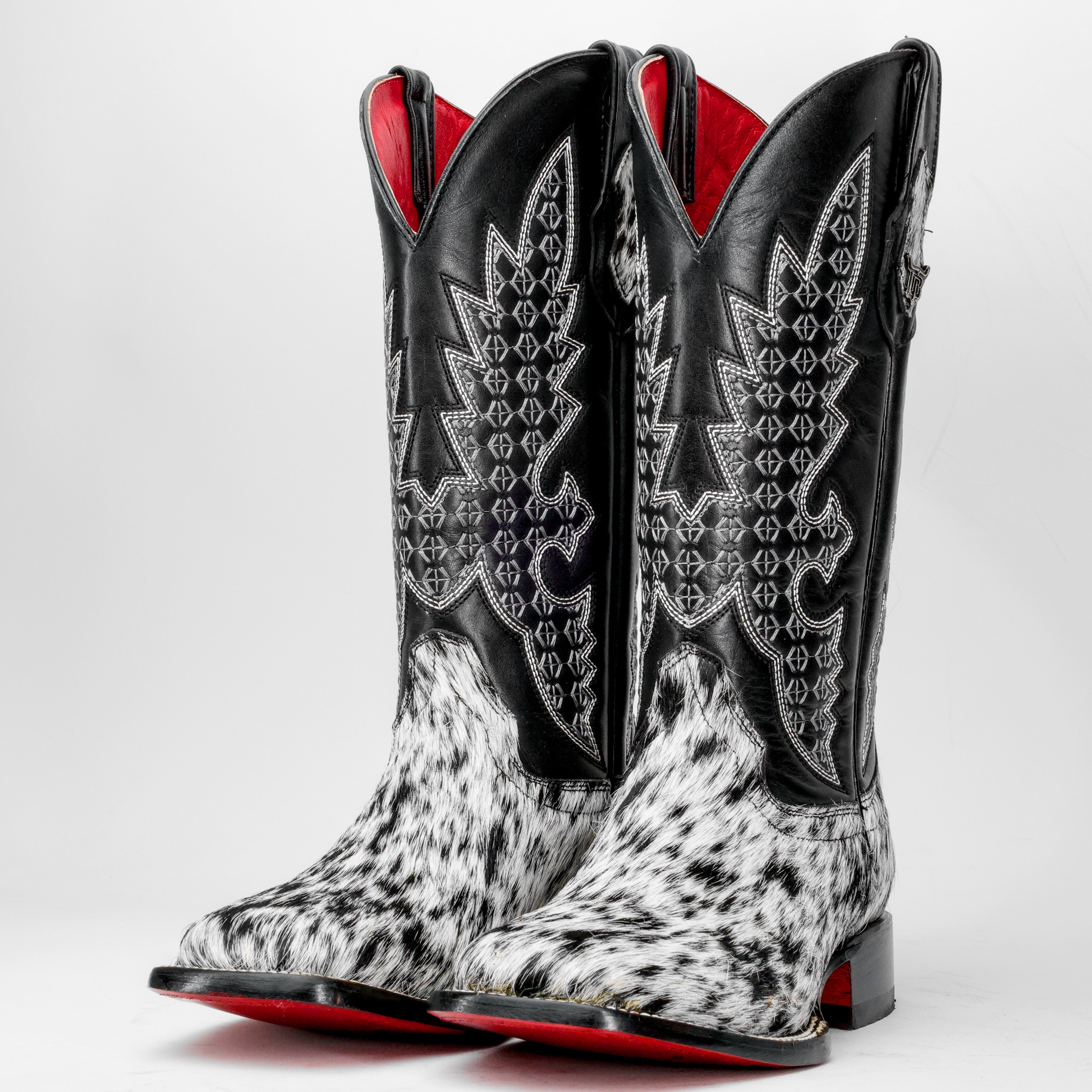 Genuine Cowhide Boots - Square Toe