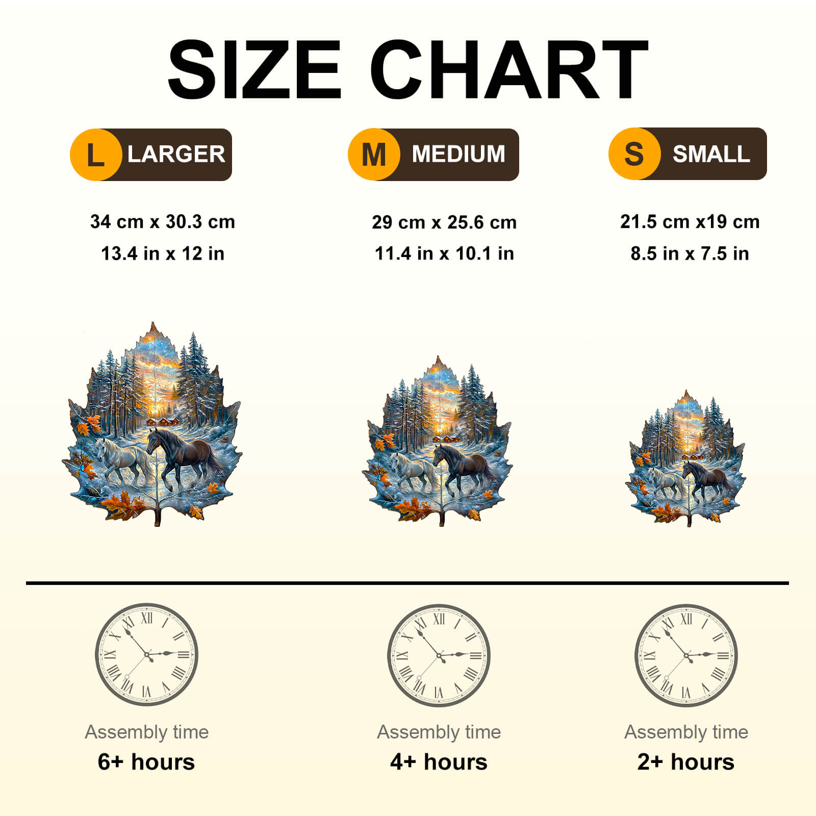 Winter of the stallion Wooden Jigsaw Puzzle