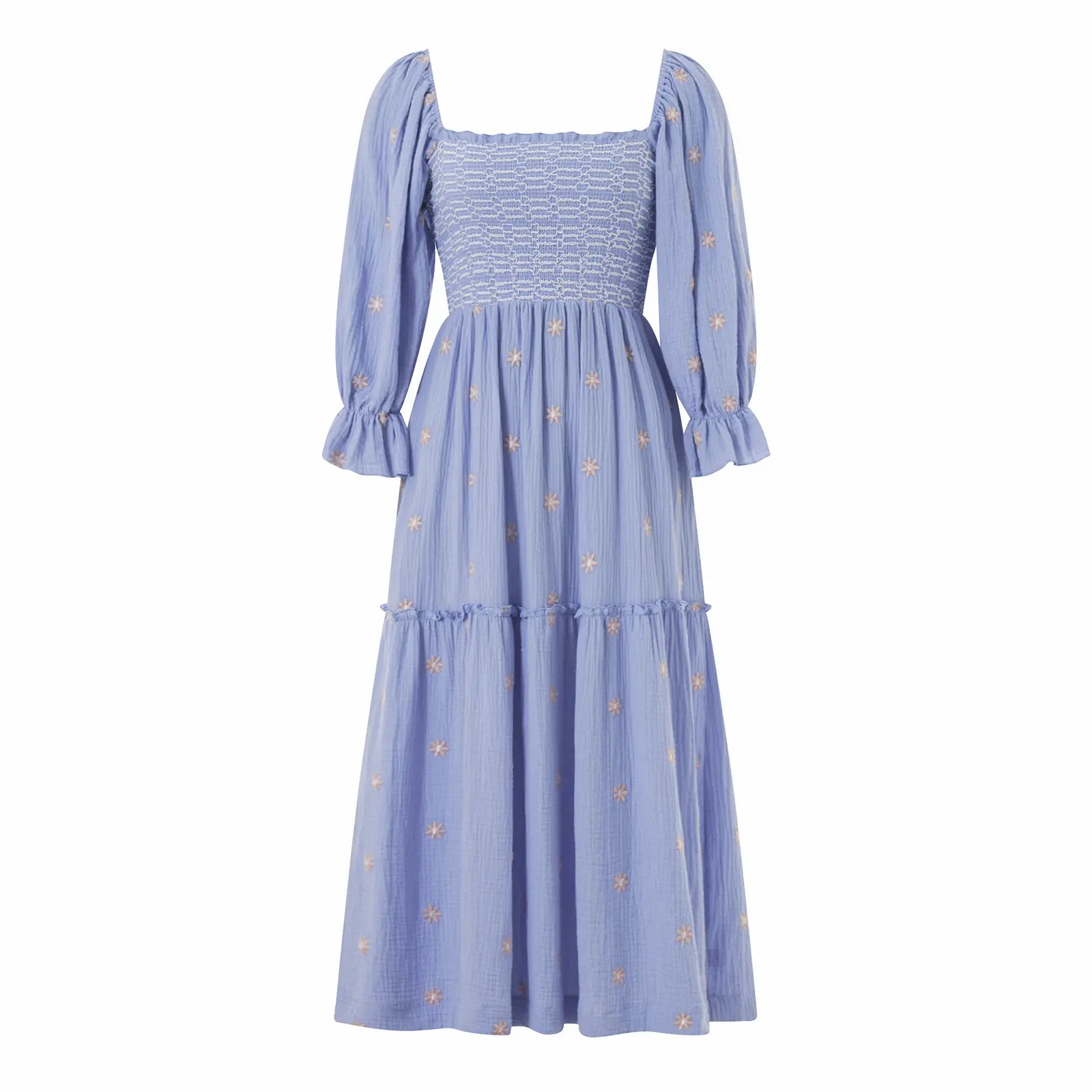 Women’s Satin Backless Midi Dress – Spaghetti Strap Split Flowy Dress