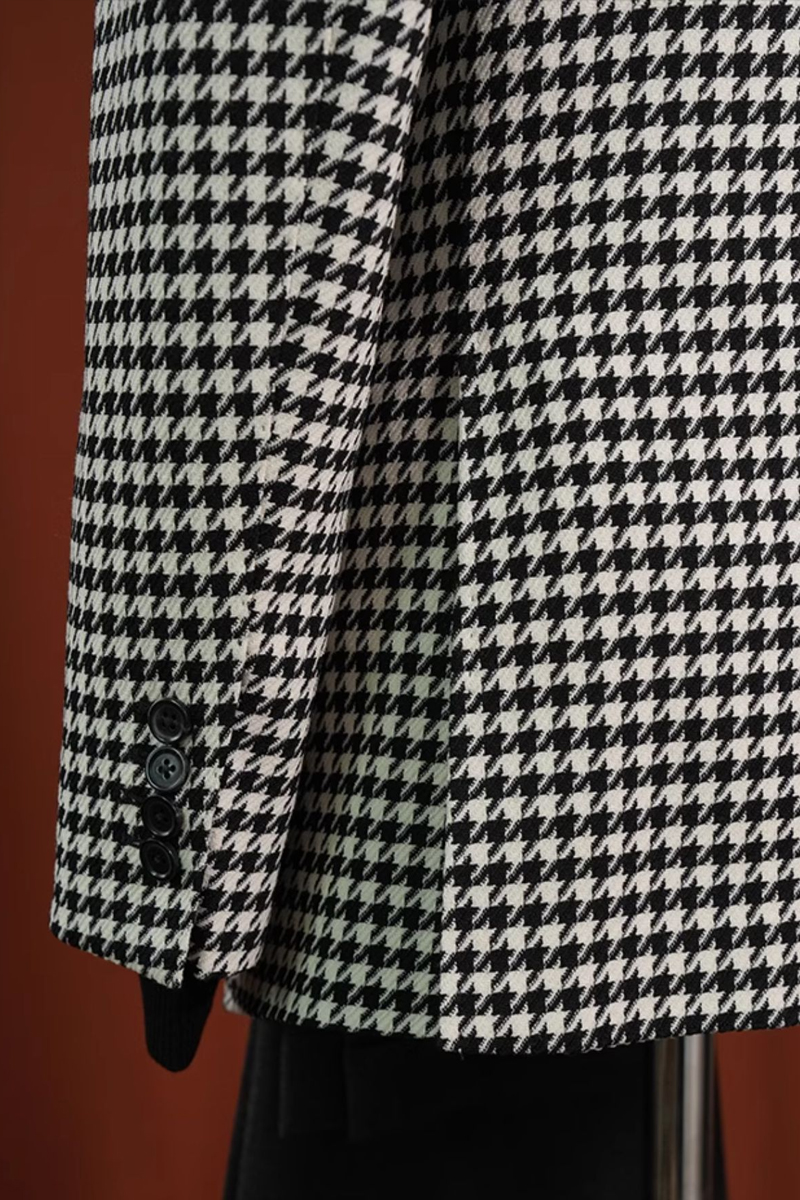 Men's Houndstooth Slim Fit Blazer