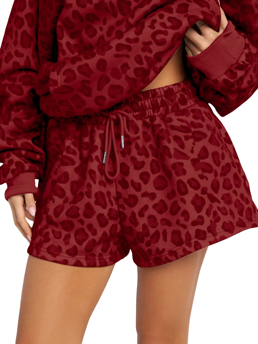 Leopard print unisex shorts