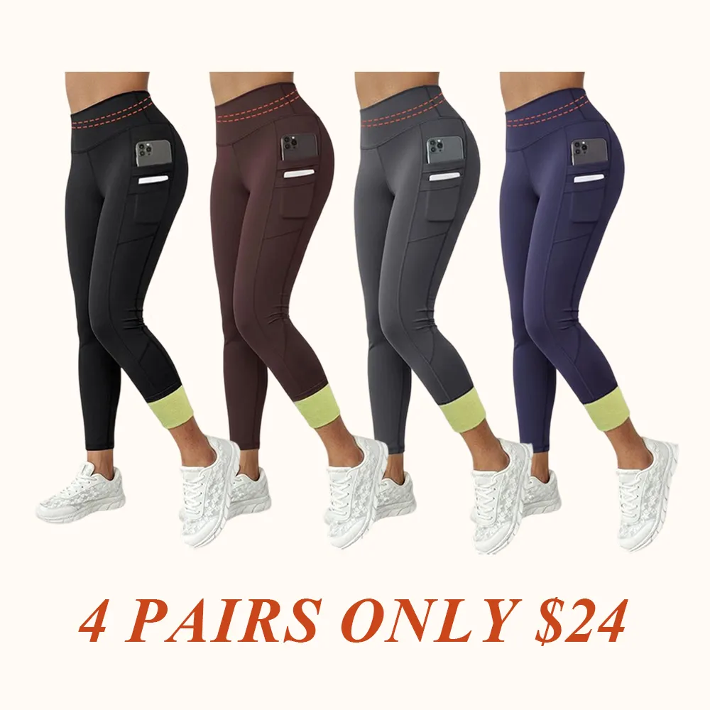 Winter Warm High Waisted Workout Athletic Leggings Tummy Control Butt Lifting Ultra Soft