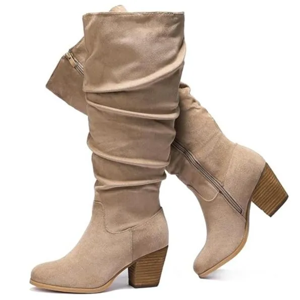 Luoika Women's Extra Wide Calf Knee High Boots