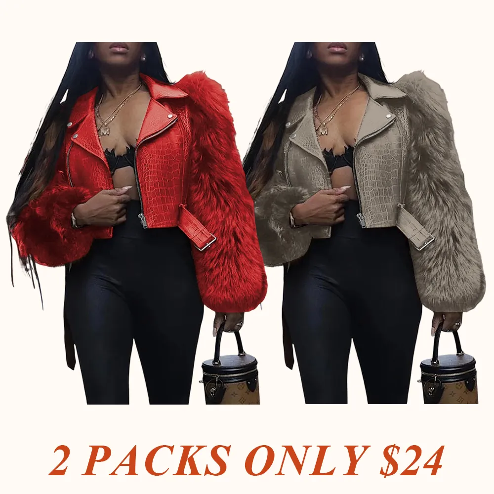 Women's Patchwork Fur Jacket