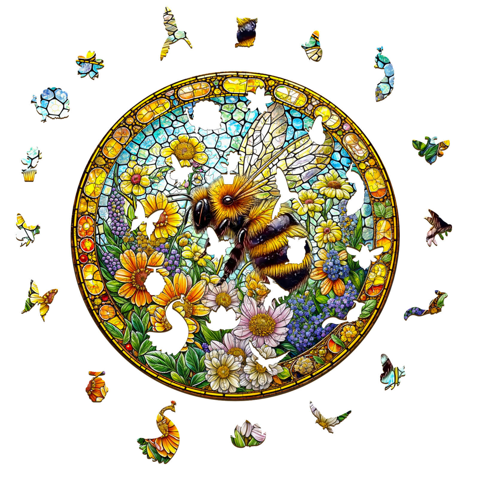 Bee spring Wooden Jigsaw Puzzle