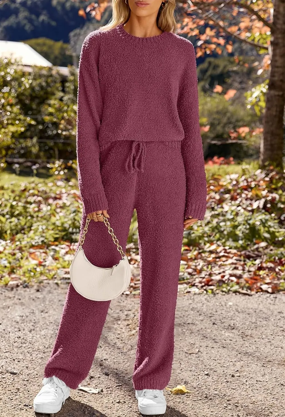 Womens Pajama Sets 2025 Fall Lounge Sweater Set