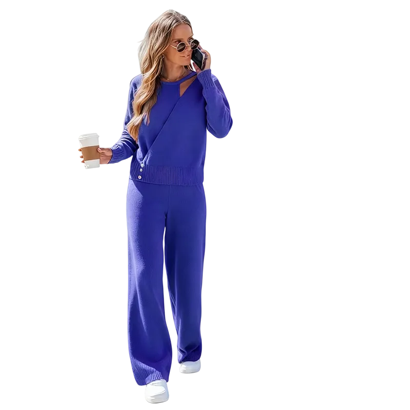 Women's Fashion Sweater and Trousers Two-Piece Set