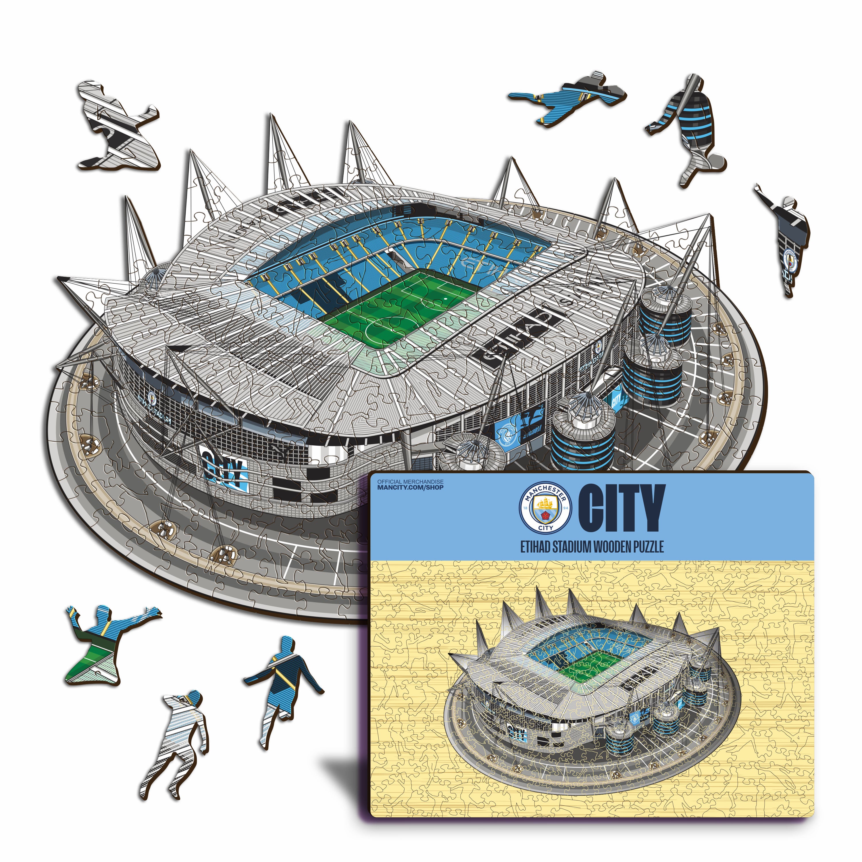 Man City FC® Etihad Stadium - Wooden Puzzle