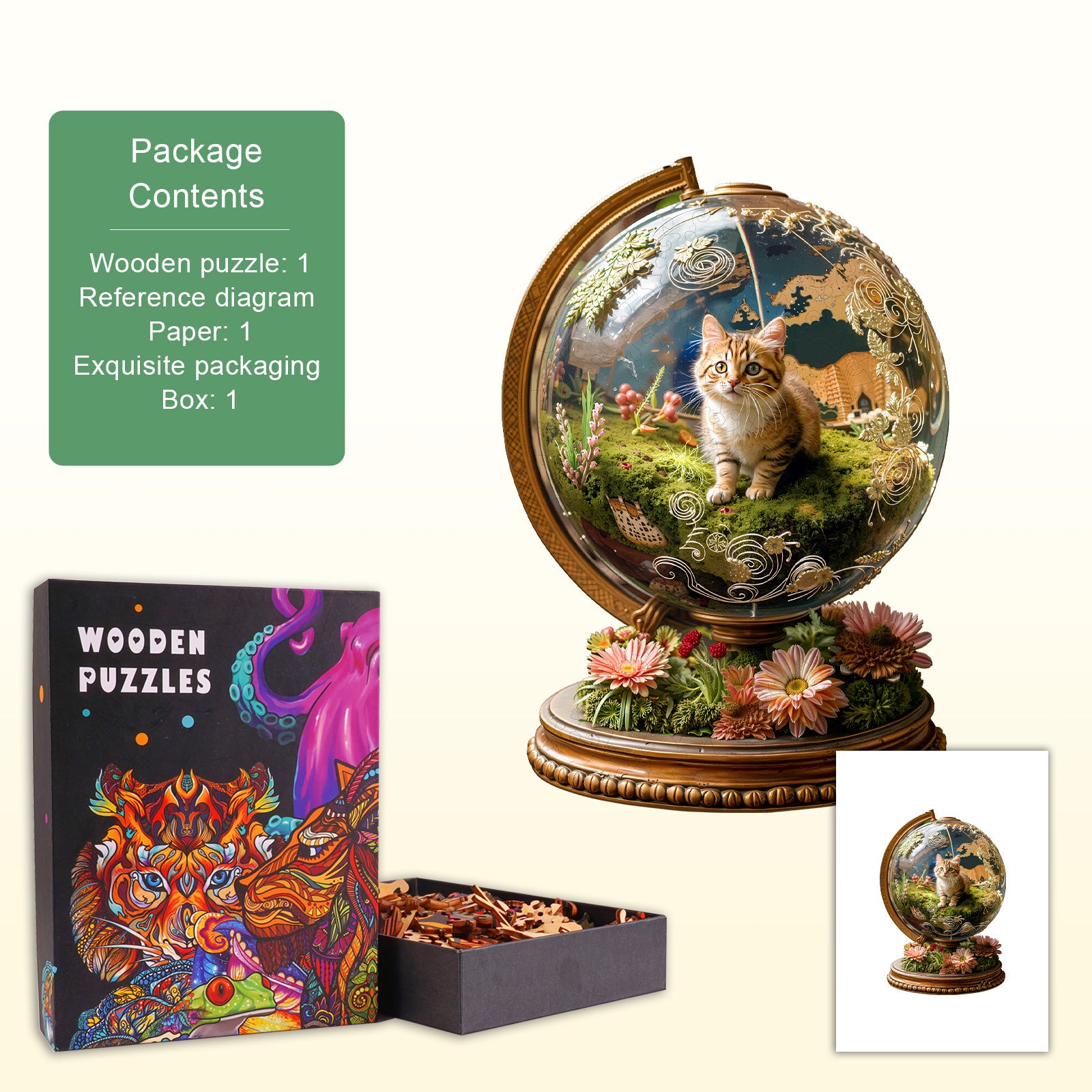 Cat’s Planet Wooden Jigsaw Puzzle