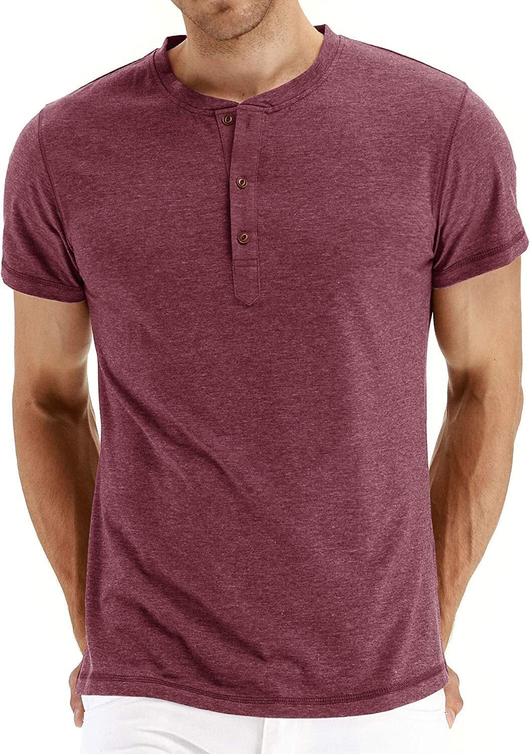 7-PACK Mens Fashion Casual Front Placket Basic Long/Short Sleeve T-Shirts🧡Buy two packs for free shipping🧡
