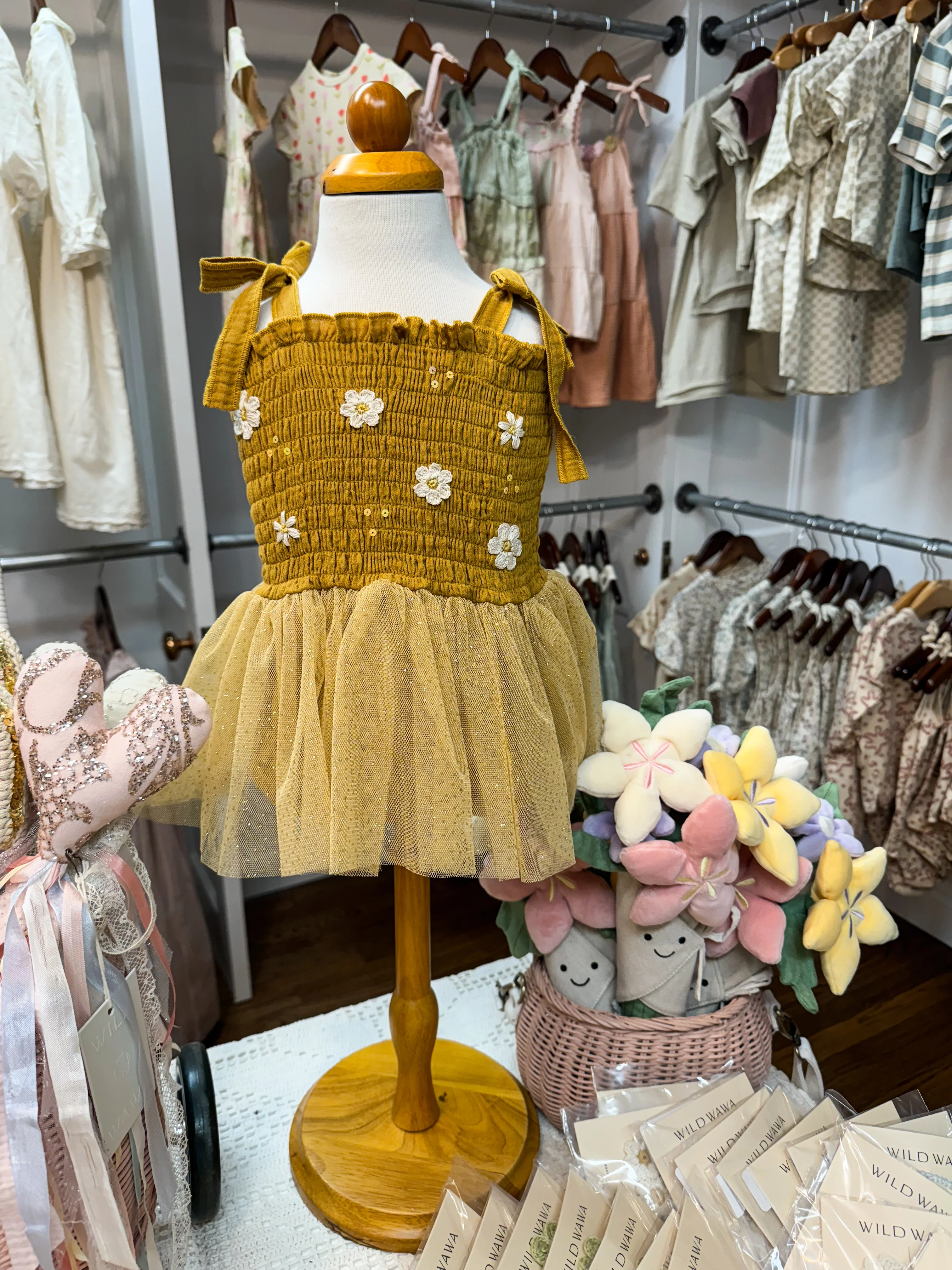 Boho Daisies Tutu - Mustard