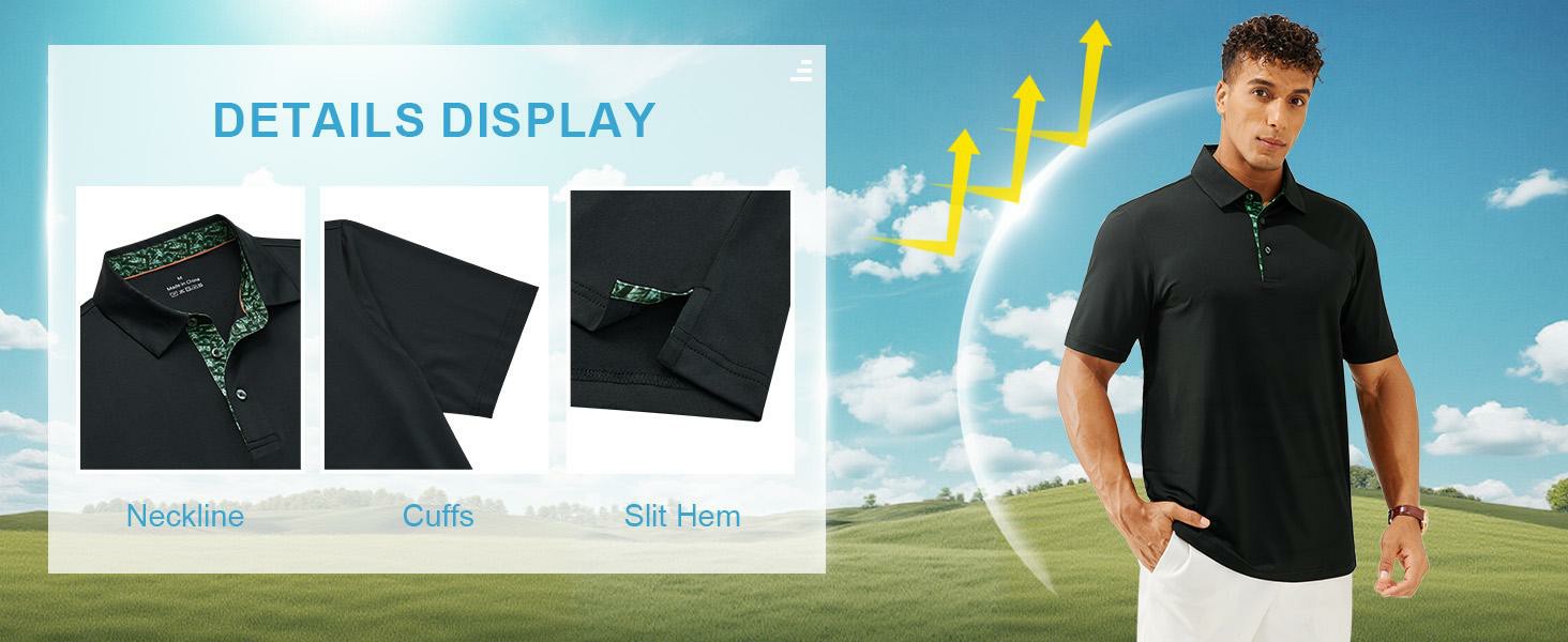 Men's 3-Pack Performance Polo Shirts – Breathable, Quick-Dry, UPF30+