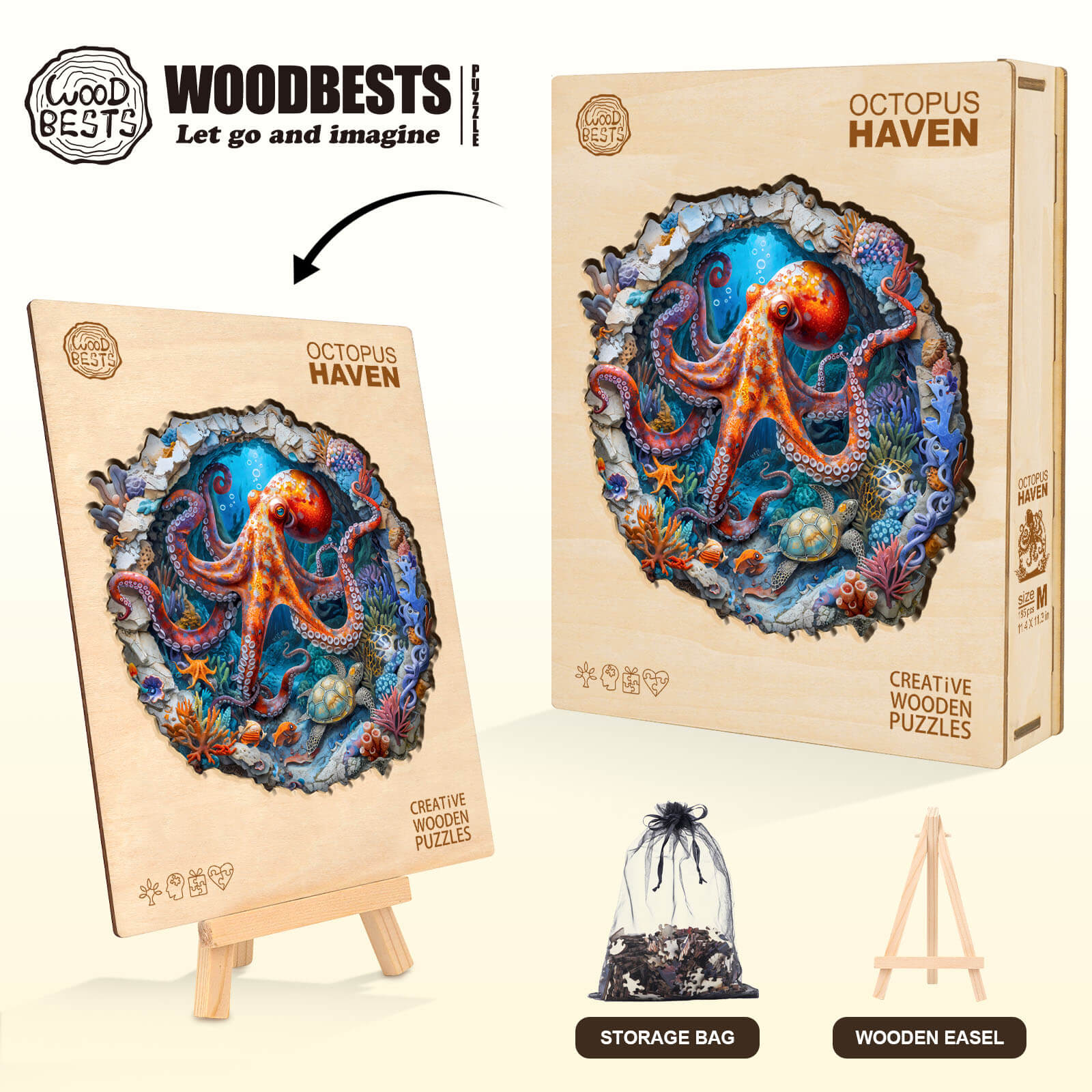 Octopus Haven Wooden Jigsaw Puzzle
