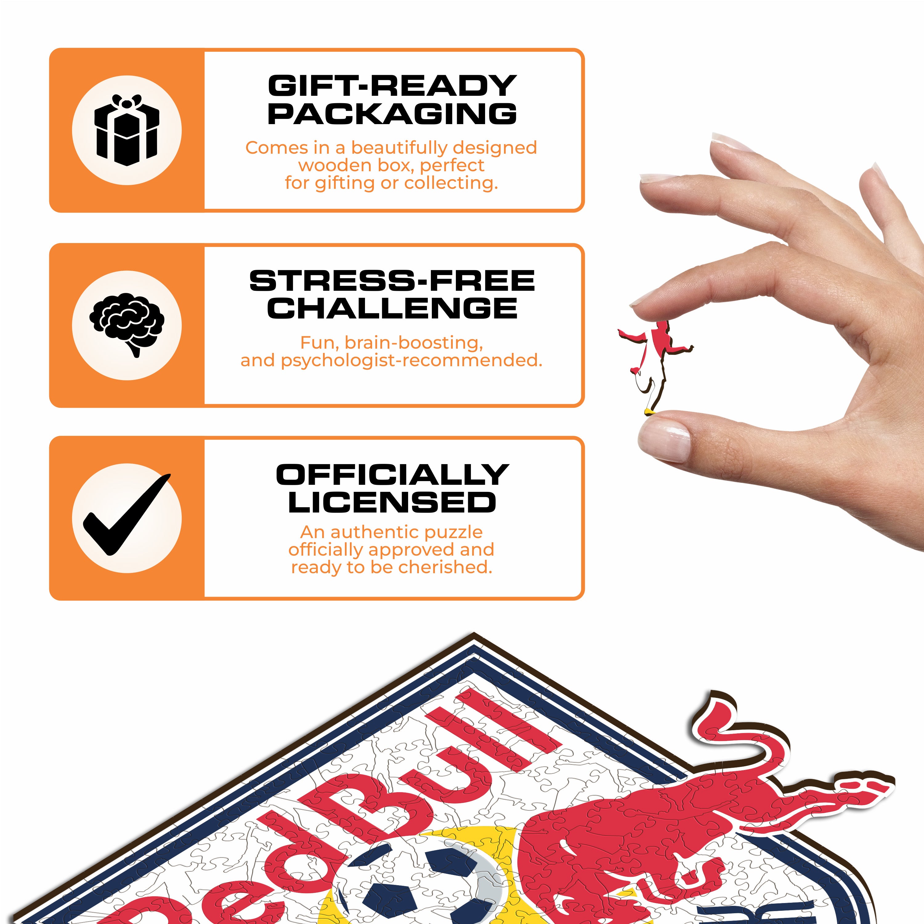 New York Red Bulls® Logo - Wooden Puzzle