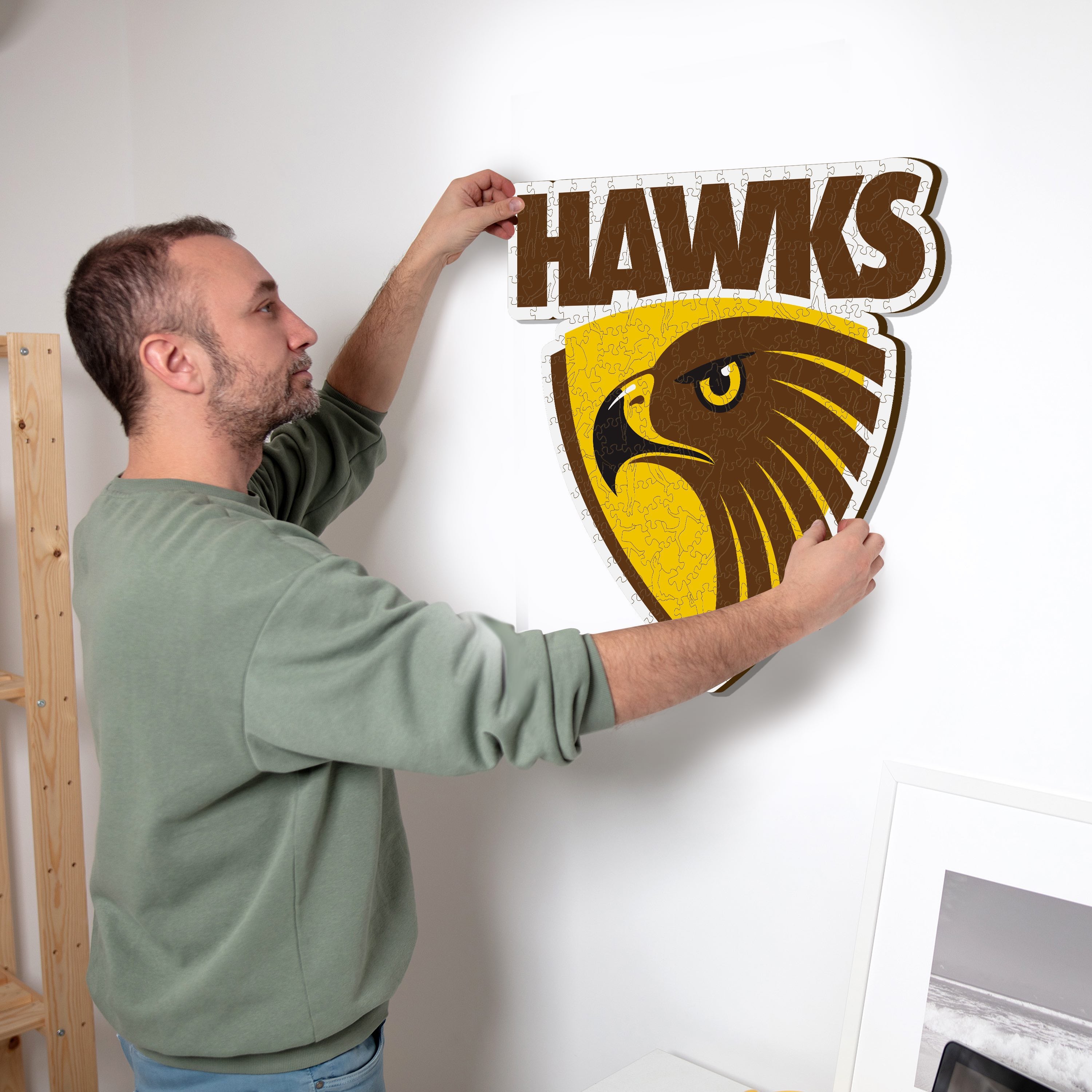 Hawthorn Hawks FC Logo - Wooden Puzzle